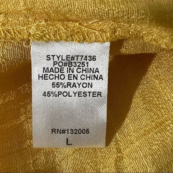 Entro Mustard Yellow tank tunic with netting in front &back - Picture 14 of 14